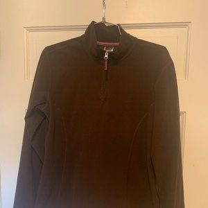 North Face Fleece 1/4 pullover, Women's size Large, Chocolate Brown